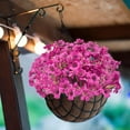 thumbnail image 3 of 6/12pcs Artificial Violet Flowers Outdoor UV Resistant No Fade Fake Silk Flowers for Indoor Outside Hanging Plants Garden Patio Porch Window Box Home Wedding Farmhouse Décor, 3 of 7