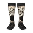 thumbnail image 1 of Fotbe Vintage Pattern Flower Skull Calcetas Divertidas Estampadas para Hombre y Mujer, Calcetas de Algodón hasta la Rodilla para Caminar, Correr, Enfermería y Embarazo, 1 of 6