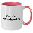 thumbnail image 2 of Amangny Woodworker Gifts from Friends to Family Two Tone Coffee Mugs for Graduation with Certified Woodworker Quotes - Funny Encouragement for Woodworkers, 2 of 5