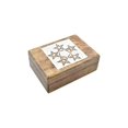 thumbnail image 1 of Caja de almacenamiento para recuerdos de joyería, madera tallada a mano, 18 cm, 1 of 7