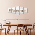 thumbnail image 3 of Elephant Stock Farmhouse Welcome Wall Sign Wall Art - Horizontal Multi Panel Canvas - Living Room Wall Decor - Wall Signs Multi Panel - Brown And Gray Decor By Beth Grove - 74" x 34", 3 of 7
