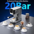 thumbnail image 3 of URintells Cuising Espresso Machine 20 Bar,Touch Screen Espresso Maker with Steam Milk Frother,Stainless Steel Expresso Coffee Machine for Cappuccino, 3 of 9