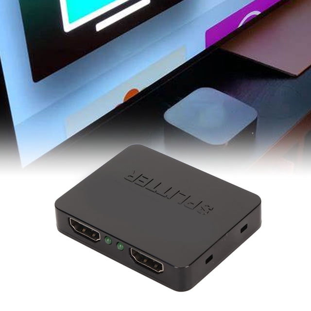 Divisor De Interfaz Multimedia HD 1 En 2 Salidas, Soporte De Bajo Retardo Divisor De Video 3D 2.5Ghz 4K HD Soporte Portátil Full HD 1080P Para PC