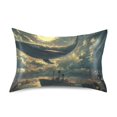 thumbnail image 7 of Yayeee Pillowcase Standard Size Set of 2 Satin Wrinkle Resistant Pillow Case, Whale and Moon, 7 of 7