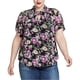 thumbnail image 1 of Rachel Roy Blusa de gasa para mujer, negro, 1X, 1 of 1