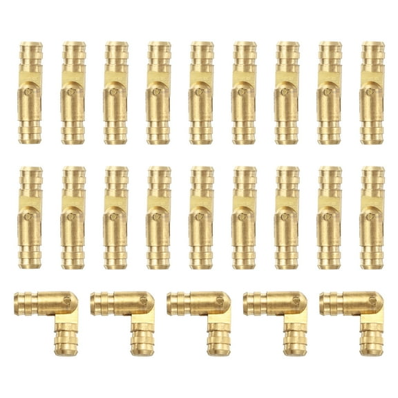 50Pcs Invisible Barrel Hinges, 4x17mm Brass Concealed Hinge for Jewelry Box, Music Boxes, Gold