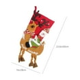 thumbnail image 3 of LanSuare 24Inch Christmas Stocking with Elk, Large Red Green Personalized Christmas Stockings, Hanging Ornaments Candy Gift Bags for Christmas Decorations, 3 of 5