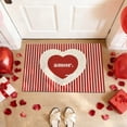 thumbnail image 2 of Rugs For Entryway Heart-Shaped Red Doormat 23.62 in x 15.75 in PVC Loop Pile Skidproof Sand-Scraping Floor Mat, 2 of 6