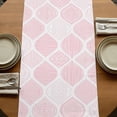 thumbnail image 5 of Table Runners 90 Inches Long Dress Scarves, Pink Geometric Farmhouse Coffee/Dining/Kitchen Table Runner for Living Room, Morocco Modern Simple Abstract Aesthetic 13x90 Inch, 5 of 9