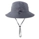 thumbnail image 2 of Sombrero para el , ancha, cordón ajustable, gorra de pesca transpirable estilo occidental, sombrero de cubo de verano para senderismo, camping, Gris, 2 of 8