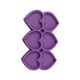 thumbnail image 2 of Kearding Molde de silicona con forma de corazón para Fondant, repuesto portátil, molde Flexible de 6 rejillas para cocina, herramienta Herramientas y accesorios para hornear Púrpura, 2 of 6