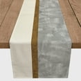 thumbnail image 3 of Creative Products Gray and Linen Stripe 16x72 Cotton Twill Table Runner, 3 of 3