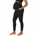 thumbnail image 5 of Funidos Women's Maternity Leggings with Pockets Over The Belly Pregnancy Yoga Pants Activewear Workout Leggings, 5 of 5