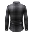 thumbnail image 6 of LEKWK Mens Flannel Shirts Plaid Long Sleeve Button Down Shirt Collar Lightweight Fall Winter Casual Outerwear for Business Casual Work Office, 6 of 9