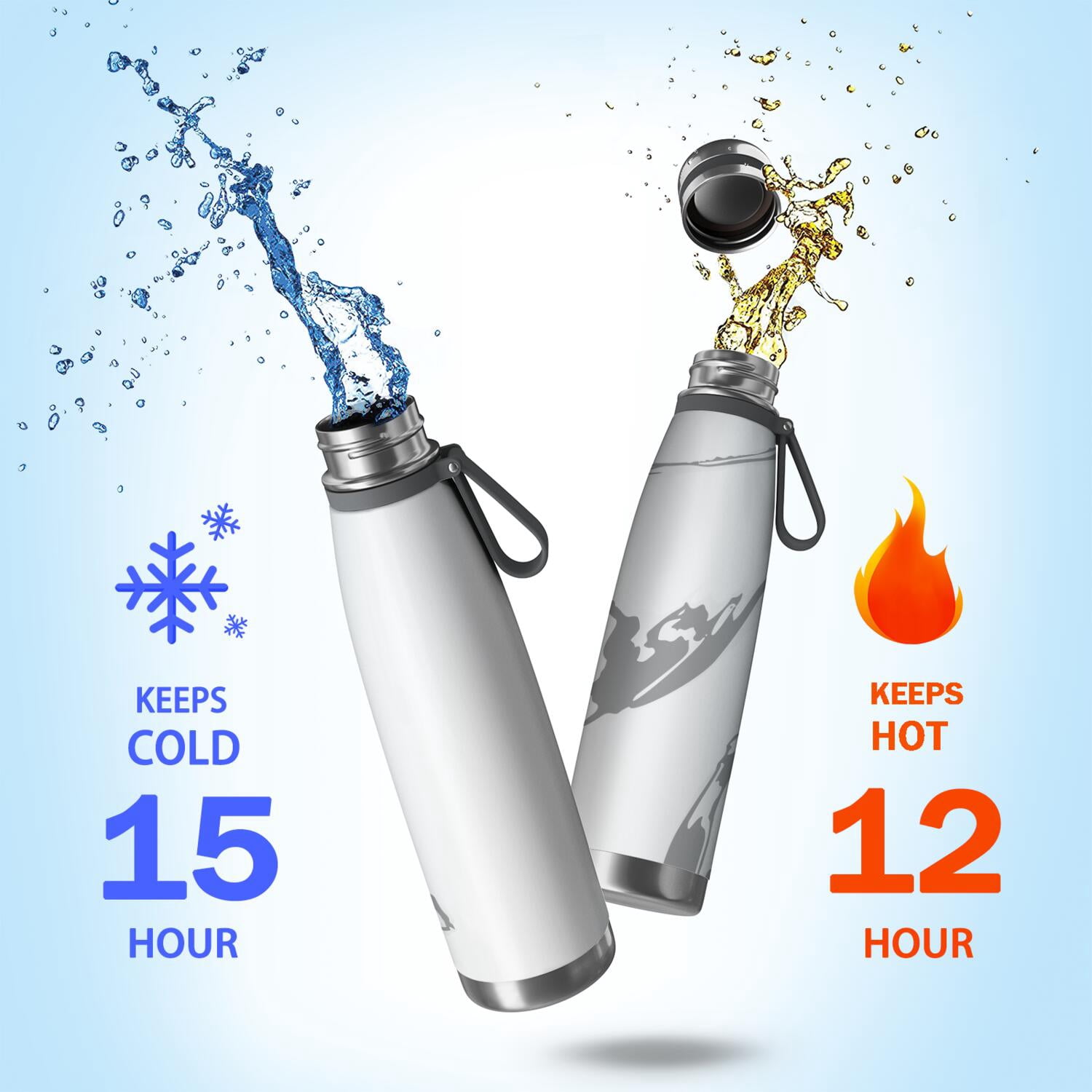 29oz Insulated Water Bottle with Tea Infuser, Stainless Steel Travel Mug, Liquid & Marble Print