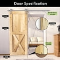 thumbnail image 4 of Homacer 5-in-1 40in x 84in Pine Wood Frame Barn Door without Installation Hardware Kit, 4 of 7