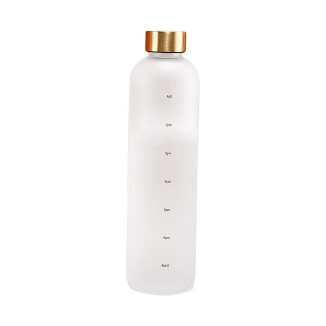 Botella de agua motivacional que le recuerda que más agua 32 / 1000 ml con r de tiempo Botella de motivacionportiva para , Blanco Macarena botella deportiva
