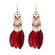 thumbnail image 1 of Pendientes de plumas creativos de estilo étnico retro de moda adornos 3 piezas tipo 18, 1 of 5