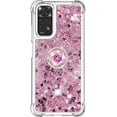 thumbnail image 5 of for Xiaomi Redmi Note 11 4G Glitter Case with Ring Holder, Bling Sparkle Floating Liquid Soft TPU Cushion Fashion Clear Case Cover for Xiaomi Redmi Note 11 4G/Redmi Note 11S  Rose Gold, 5 of 7