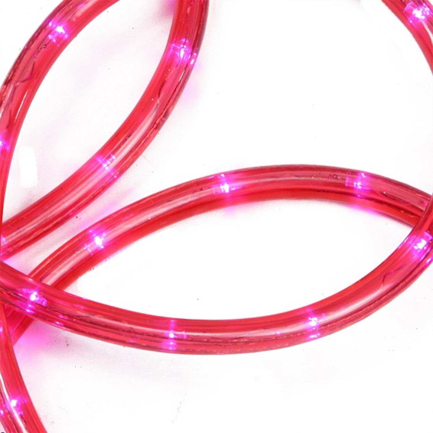 18' Pink LED Indoor/Outdoor Christmas Rope Lights - 2" Bulb Spacing