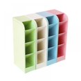 thumbnail image 1 of Caja de almacenamiento con 4 portalápices oblicuos en color verde, azul, rosa y blanquecino, 1 of 5