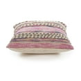 thumbnail image 3 of LR Home Nomad 18" x 18" Pink Striped Cotton Blend Adult Decorative Throw Pillow, 3 of 8