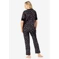 thumbnail image 2 of Dreams & Co. Plus Size Printed Henley PJ Set, 2 of 3