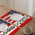 thumbnail image 4 of Dmlowu 4th of July Decorations Placemats 12x18" Non-Slip Table Mats Stain Proof Insulation Memorial Day Decorations Outdoor Placemats for Dinner Party Table Hotel Home Decoration, 4 of 7