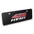 thumbnail image 2 of HEMI 426 3D Logo 12" x 4.25" European Look Black Half-Size Stainless Steel License Plate, 2 of 5