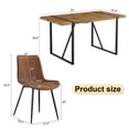 thumbnail image 4 of JUFU 55" Dining Table Set for 4, Modern Table and Chairs Set of 4, 5 Piece Dining Table Set Include Wooden Kitchen Table and 4 Fabric Chairs Ideal for Kitchen Dining Room Easy to Assemble, 4 of 10