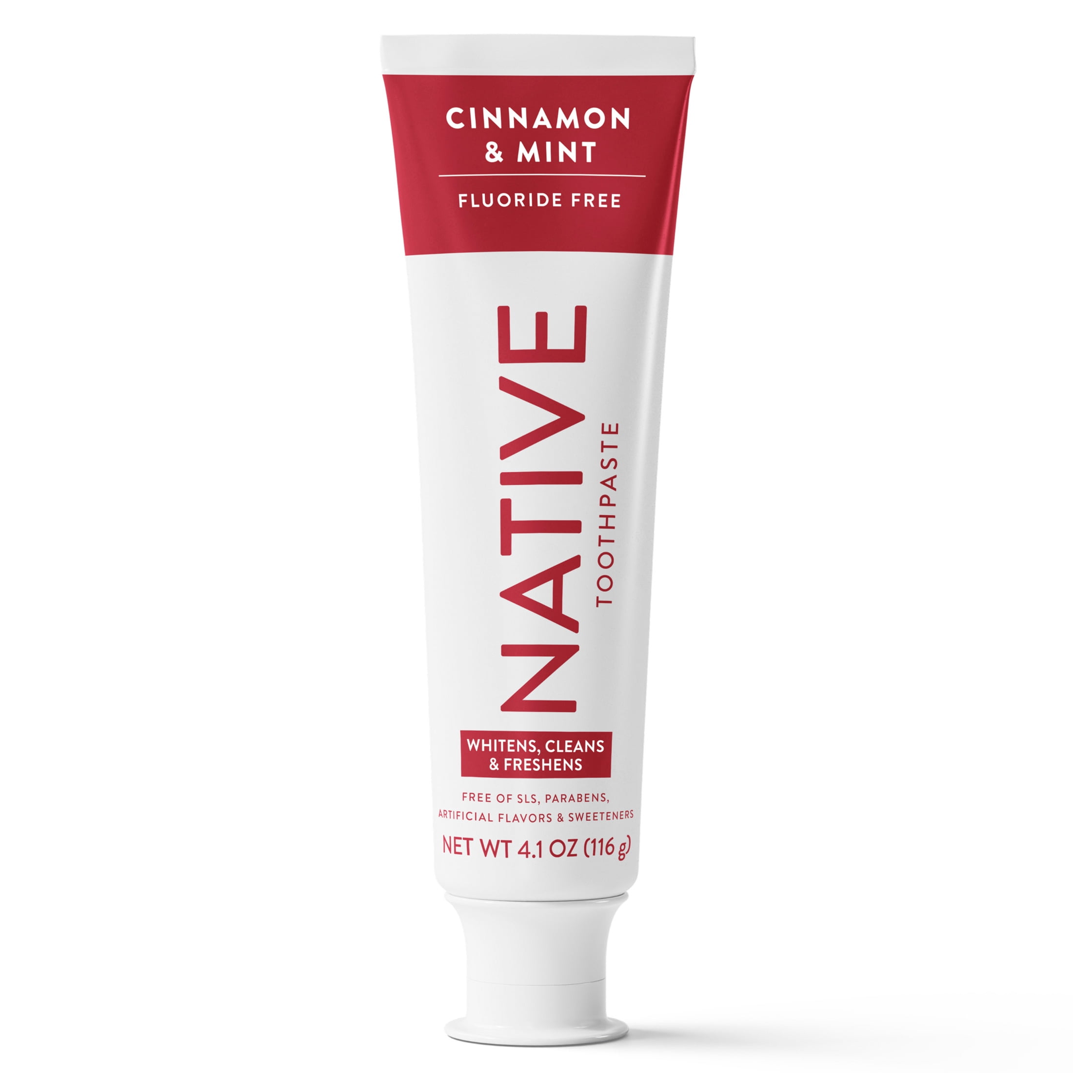Native Fluoride-Free Toothpaste, Cinnamon & Mint, 4.1 oz, for
