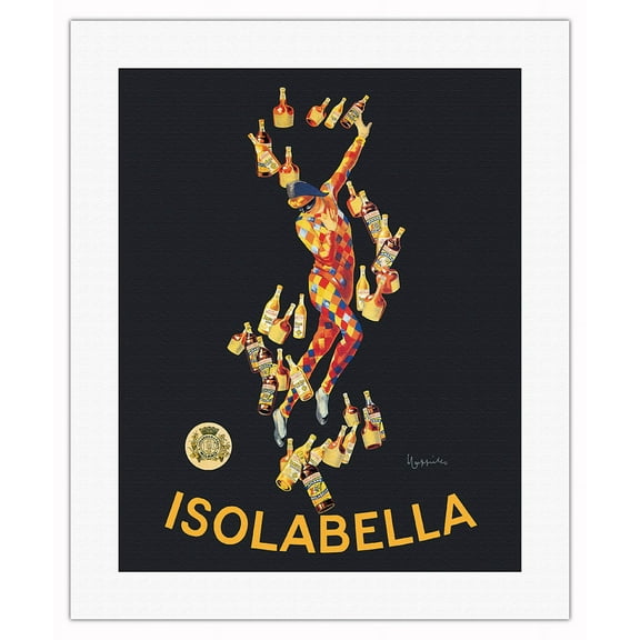 Isolabella Liquers - Vintage Advertising Poster by Leonetto Cappiello c.1920 - Fine Art Rolled Canvas Print 16in x 20in