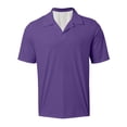 thumbnail image 5 of Afdoent Polo Shirts For Men Solid Color Casual Breathable Starry Pattern Shirt For Everyday Comfort And Style Classic, 5 of 5