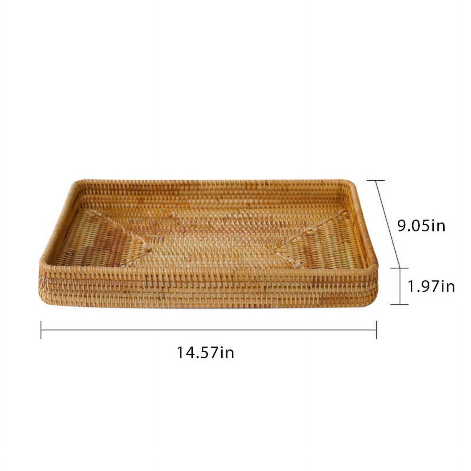 Bathroom Storage Organizer Basket Bin Toilet Paper Basket Storage Basket for Toilet Tank Top Decorative Basket for Closet, Bedroom, Bathroom, Entryway, Office,14.5X9X2inch