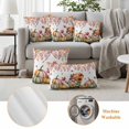 thumbnail image 6 of Red Orange Gnomes Fall Outdoor Waterproof Pillow Covers, Pumpkins Thanksgiving Eucalyptus Leaves Decorative Square Throw Pillowcase Sofa Cushion Sham for Patio/Couch/Chair, 18"x18" 2 Pack, 6 of 8