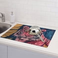 thumbnail image 6 of Sikiie Pink Tiger Gold Leaves Dish Drying Mat, Kitchen Counter Mat, Self Drying Mat for Kitchen Counter Dish Drying Pad ,for Dishes, Utensils, Pots and Pans(24" x 18"), 6 of 7