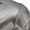 thumbnail image 6 of YYDGH Men's Short Sleeve Collared Metallic Shirts Lapel V-Neck Reflective Sequin Shiny Disco Tops, 6 of 9