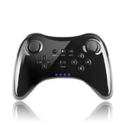 Wii U Pro Controller - Wireless Bluetooth Dual Analog Gamepad Game Pad Joystick Gaming Console (Black) with USB Charging Cable for Nintendo Wii U