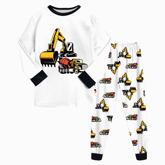 larppty Toddler Kids Boys Pajamas Sets Dinosaur Sleepwear T-Shirt Tops Pants Set (Black,6-7 Years)