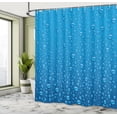 thumbnail image 5 of Ambesonne Blue Shower Curtain, Water Drops Aquatic Rain, 69"Wx75"L, Blue, 5 of 5