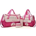 thumbnail image 1 of Bolsa de pañales para bebé, niña y niño, 5 piezas, bolsa de pañales grande para viaje, juego de hospital con cambiador, estación de viaje, 5 piezas, rosa, 1 of 5
