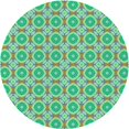 thumbnail image 1 of Ahgly Company Indoor Round Patterned Lime Mint Green Area Rugs, 7' Round, 1 of 6
