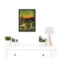 thumbnail image 2 of Painting Van Gogh Couple Walking Crescent Moon Artwork Framed Wall Art Print A4, 2 of 4