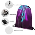 thumbnail image 6 of Hazbin Hotel Drawstring Bags Lightweight Shoulder Backpack High Capacity Sport Bag Gym Sack Beach Daypack for Men Women, 6 of 8