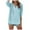 Light Blue, variant on Towmus Women Lightweight Hoodies 2025 Fall Trendy V Neck Hooded Sweatshirt Pullover Tops Oversized Loose Shirts for Fall with Pockets