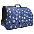 thumbnail image 4 of Sac de Transport Pliable pour Petits Animaux Extérieur Chat Chiot 8 Trous Sac à Main Bleu Foncé Chat, 4 of 5