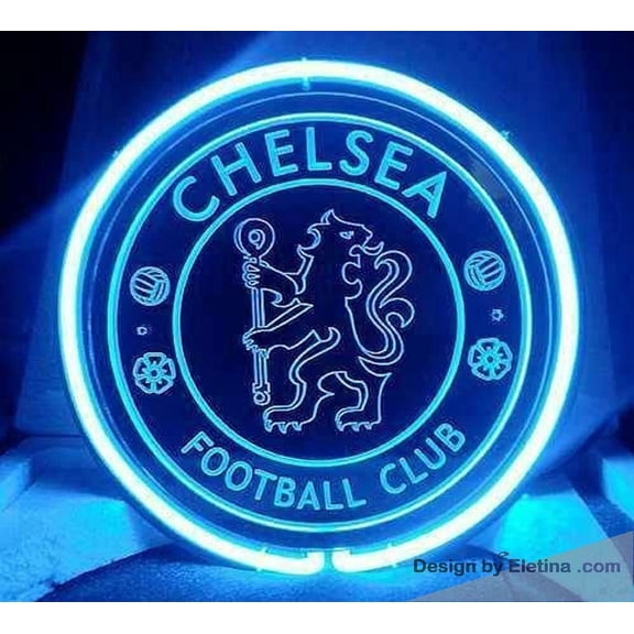 Neon Signs for Wall Decor Chelseas Football Club Sign D Carved Acrylic Beer Pub Bar Handmade Light Acfcld Neon Led Tubing16x20inch