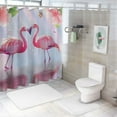 thumbnail image 7 of Orinice Flower Butterfly Shower Curtain Romance Cherry Blossom Flowers Branch Flamingo Nature Spring Scene Fabric Bathroom Decor Sets with Hooks 69x72, 7 of 7