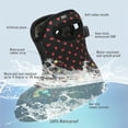 thumbnail image 2 of MCIKCC Baby Waterproof Rubber Rain/Snow Boots for Toddler Boys & Girls, Black, 6, 2 of 6