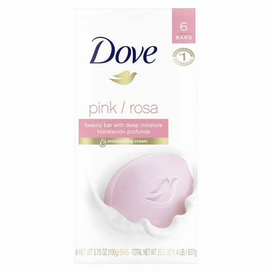 Dove Pink Beauty Bar Soap 3.75 oz 6-Bar (2 Pack)
